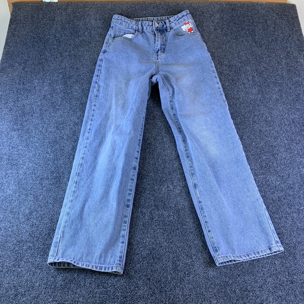 SHEIN x Hello Kitty and Friends Jeans Women 25x26 Blue Denim Cotton Straight Leg